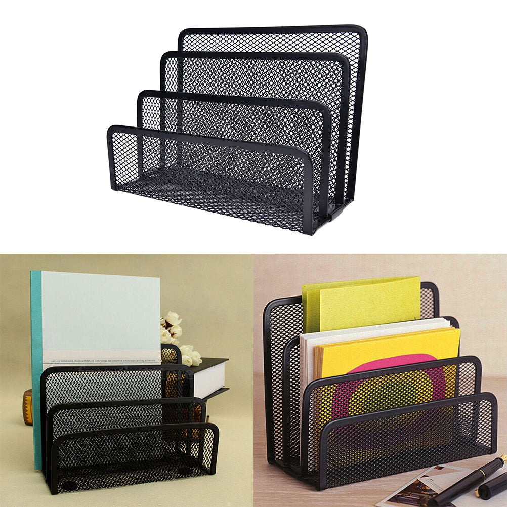 Metal Desk Organizer: 4 Slots